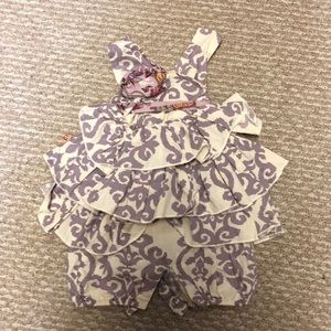 Adorable mustard pie romper